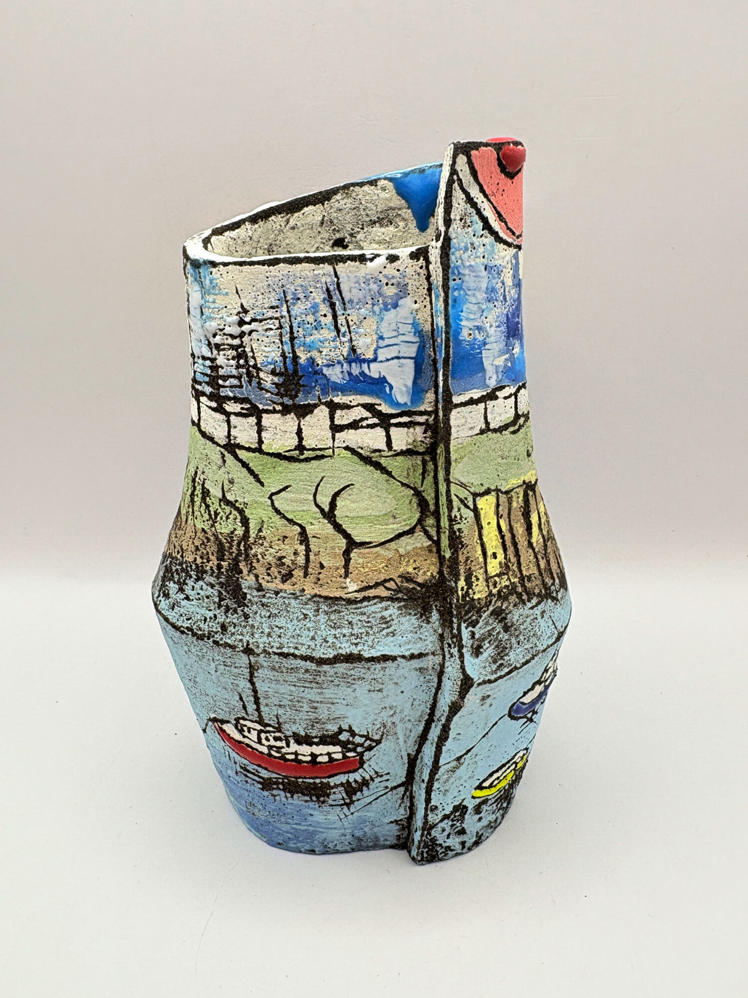 Altered vessel with boats