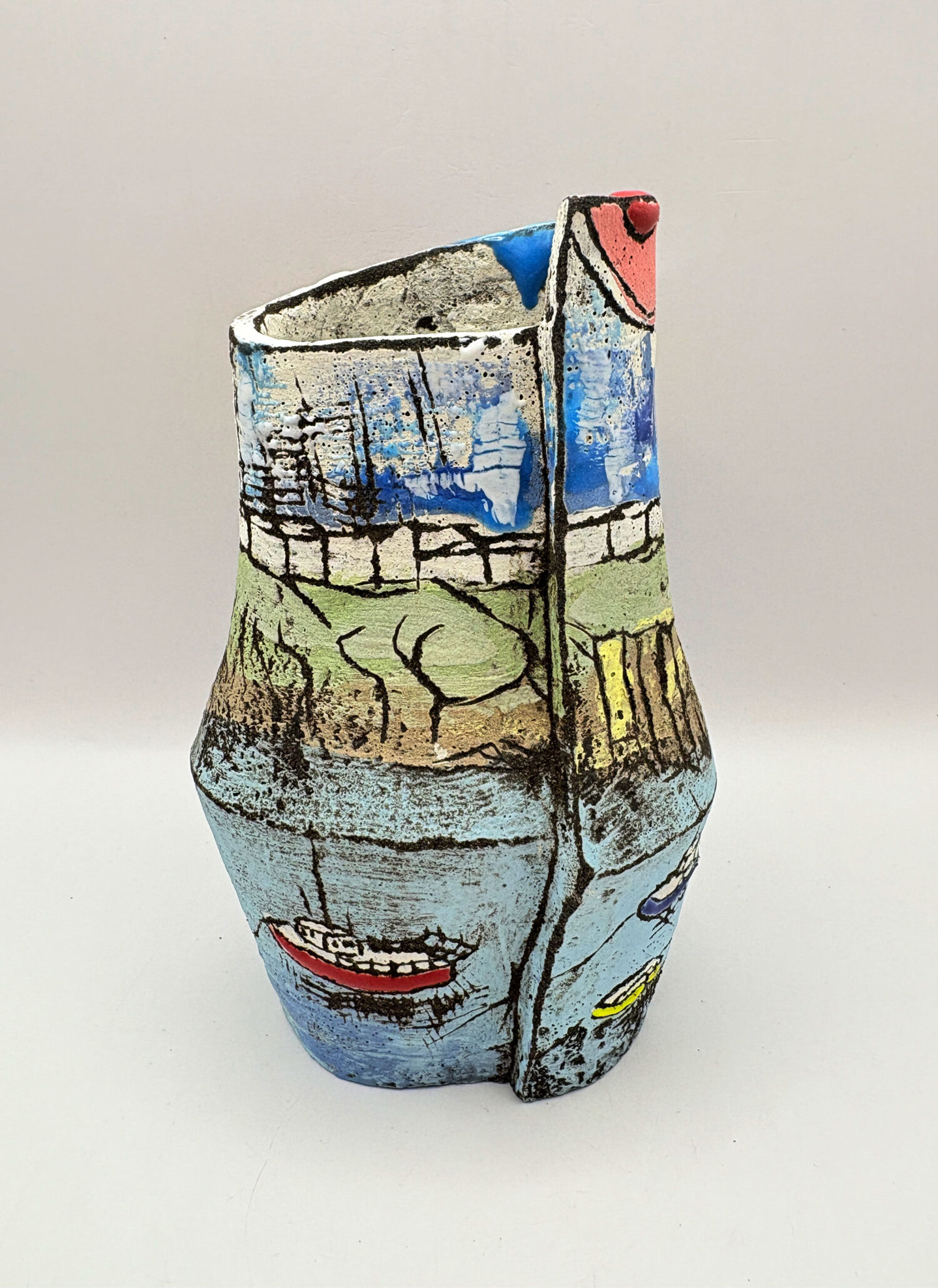 Altered vessel with boats