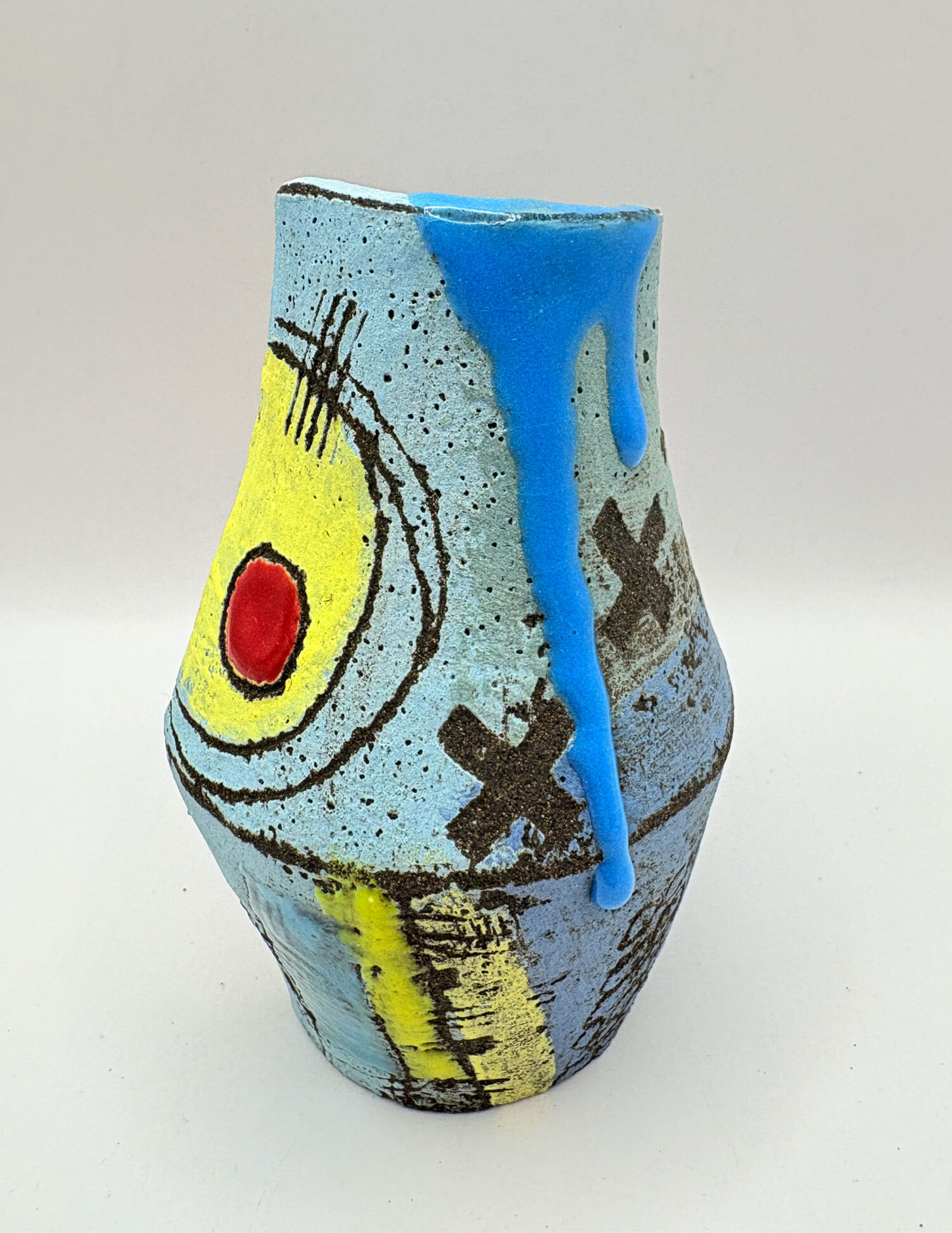 Small altered vessel with yellow sun - Image 5