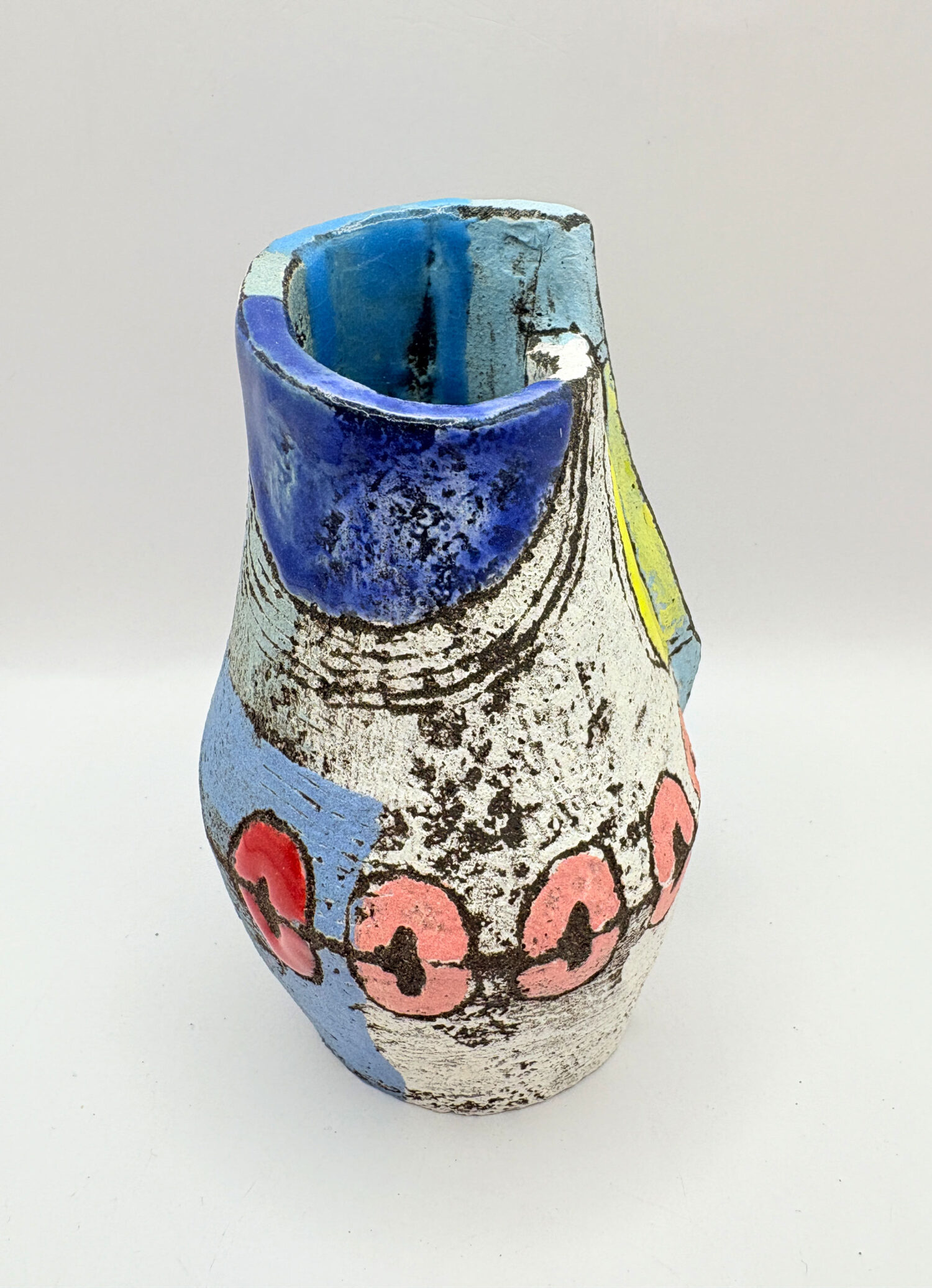 Small altered vessel with yellow sun - Image 3