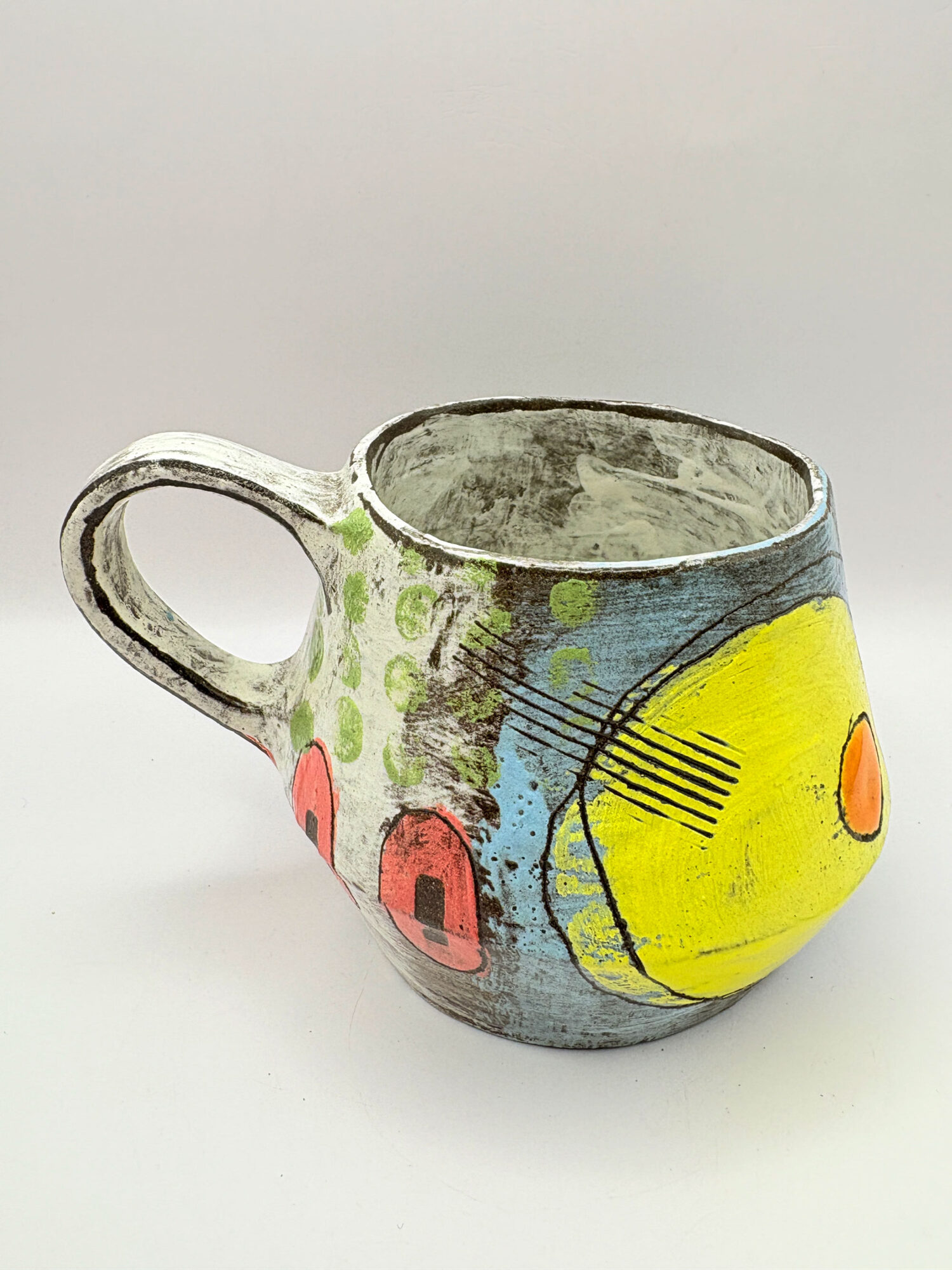 yellow circle mug
