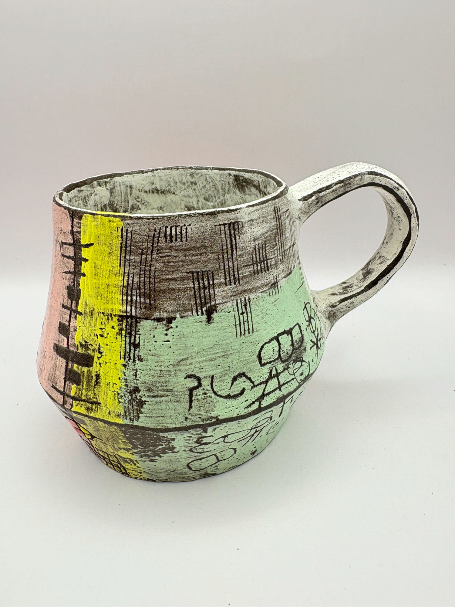 pink and green mug - Image 3