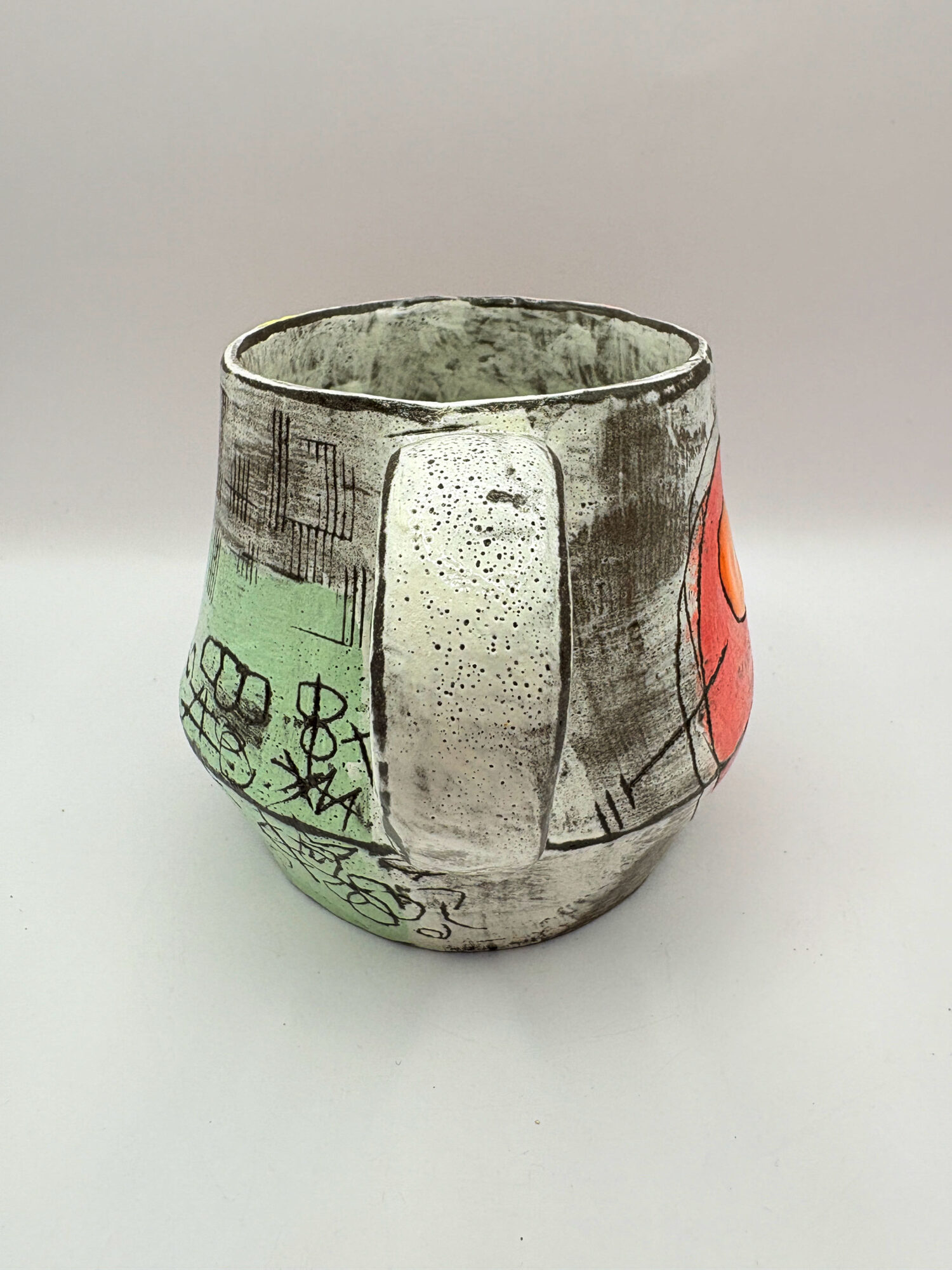 pink and green mug - Image 4